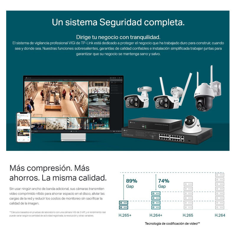 Cámara Seguridad Wifi Turret 4mp Tp-link Vigi C440-w + 256gb