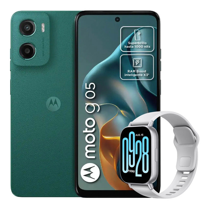 Celular Motorola Moto G05 128gb/4gb Verde + Watch 5 Active