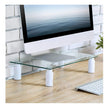 Soporte Elevador Monitor Vidrio Templado Techgo Bma-11 Base Ajustable Ergonomica Mesa Pc Laptop 2 Niveles