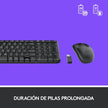 Combo Teclado Compacto Y Mouse Inalámbricos, Logitech Mk220 Negro Negro