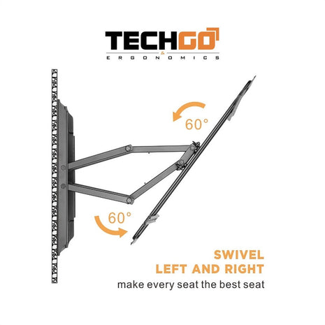 Soporte de Pared Doble Brazo TechGo SPB-6402 para TV de 37" a 70" hasta 40kg