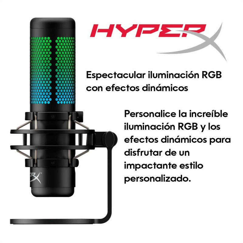 Hyperx Quadcast S, Micrófono Usb Multipatrón Gamer Streaming