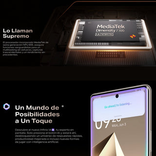 Celular Infinix Note 50S Dual SIM 5G AMOLED 6.78" Curva 256GB 16GB(8+8) 64MP Sony IP64 5200mAh 45W - Gris