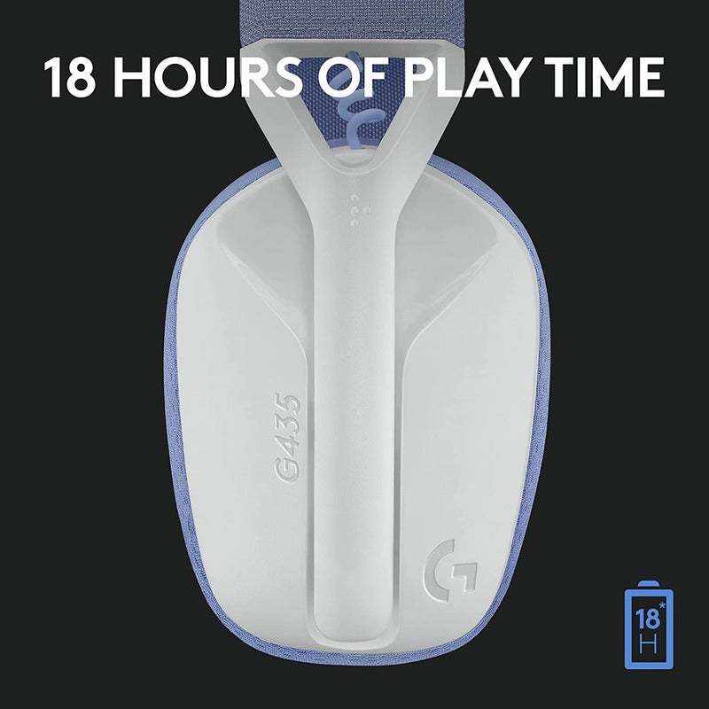 Diadema Gamer Inalámbrica + Bt, Logitech G435, Pc Ps5 - Blan