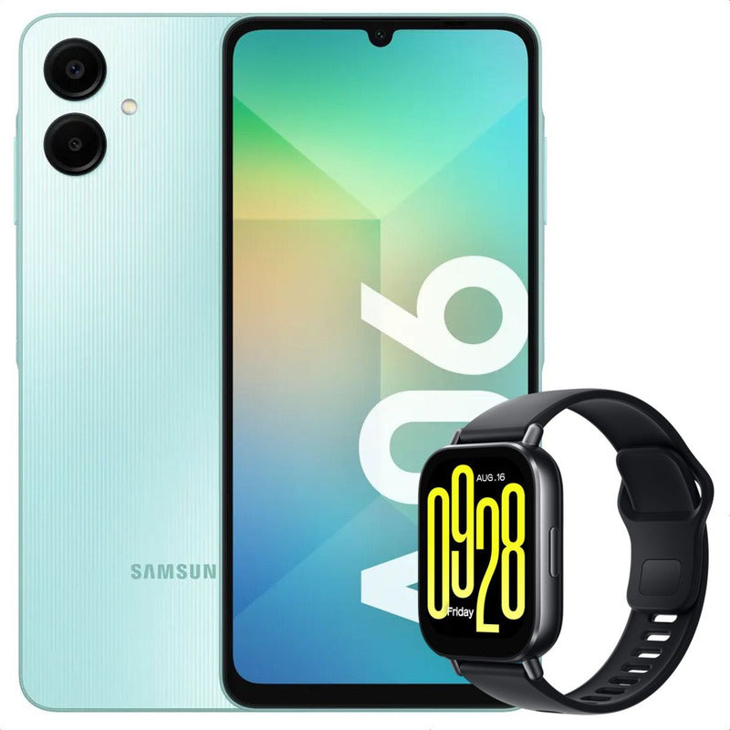 Celular Samsung Galaxy A06 128gb/4gb Verde + Watch 5 Active