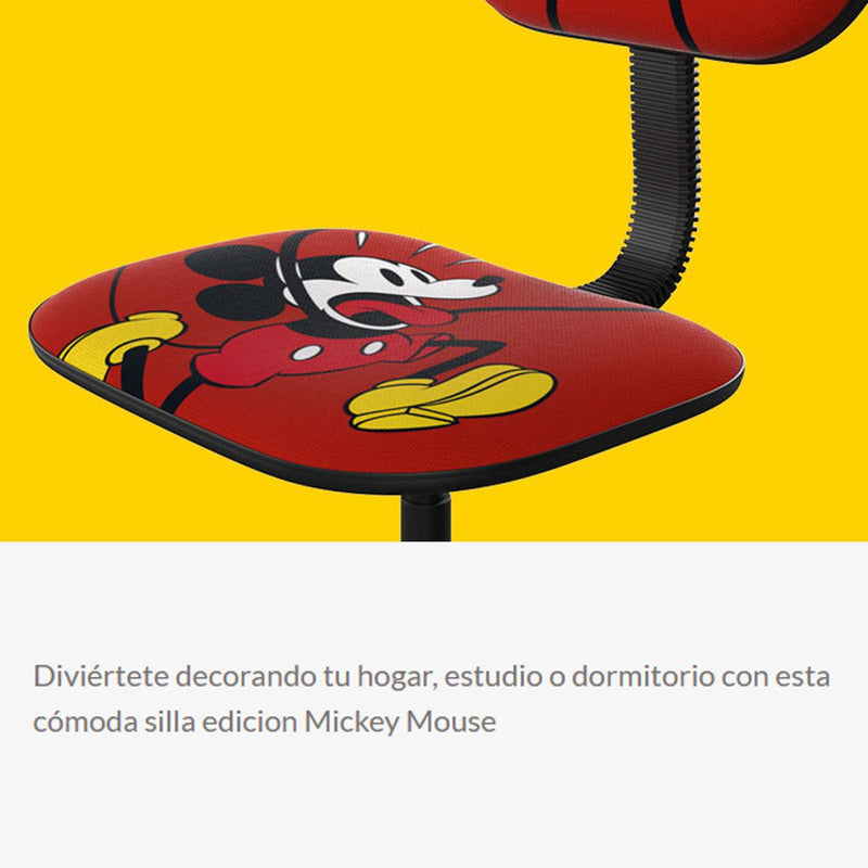 Silla De Estudio Xtech XTF-DC001MK, Edición Mickey Mouse, Ajustable y Giratoria