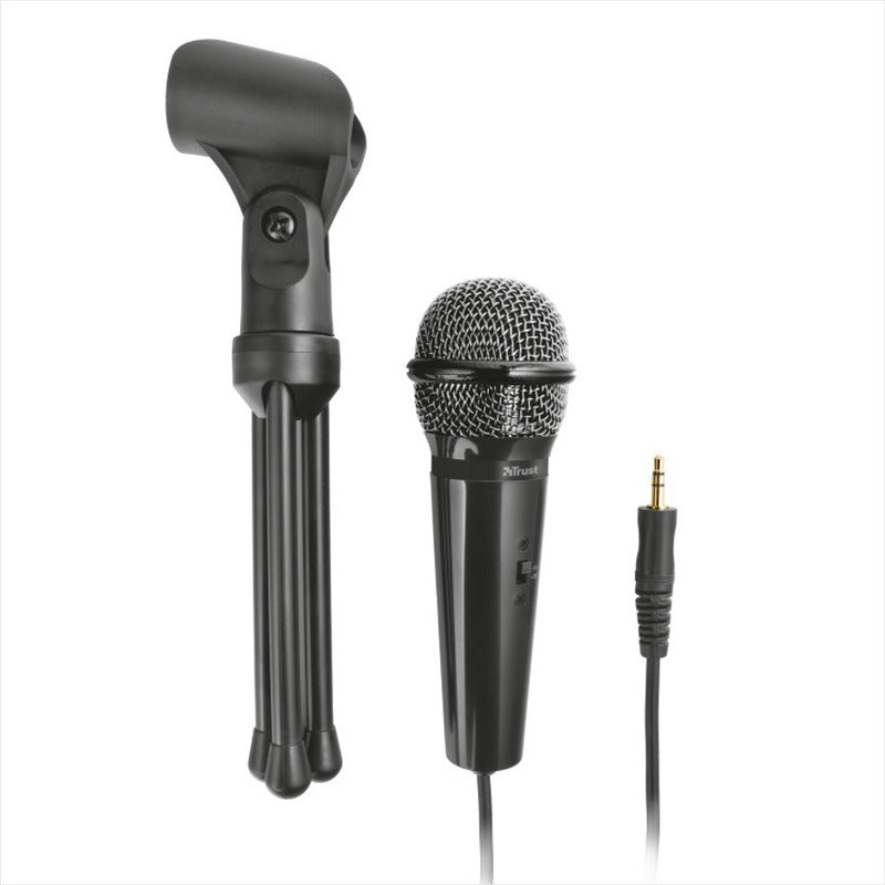 Micrófono Con Trípode Trust Starzz All Round · Plug 3.5mm