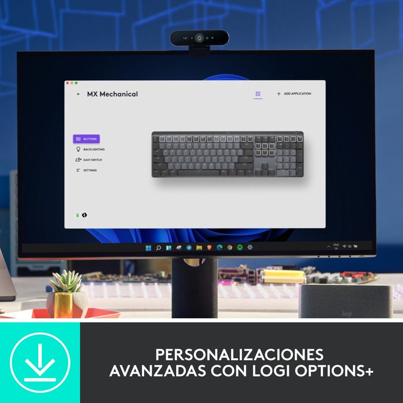 Teclado Recargable De Alto Desempeño, Logitech Mx Mechanical