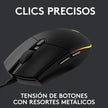 Mouse Gamer Logitech G203 Lightsync Rgb, 6 Botones / 8000dpi Negro