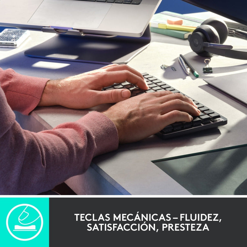 Teclado Recargable Avanzado, Logitech Mx Mechanical Mini