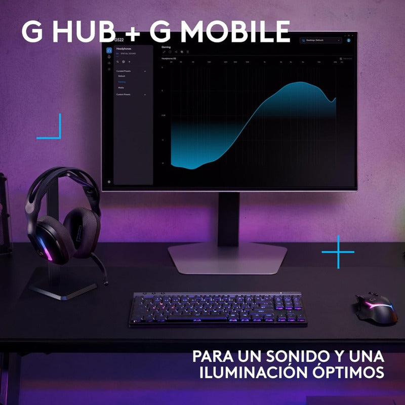 Auriculares Gamer Inalámbricos Logitech G522 Lightspeed, Blk