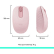 Mouse Inalámbrico Bluetooth Logitech M196 Diseño Ambidiestro Cómodo y Compacto - Rosado