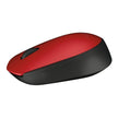 Mouse Inalámbrico Logitech M170 Receptor USB 2.4GHz Batería 12 Meses Diseño Portátil Ambidiestro - Rojo/Negro