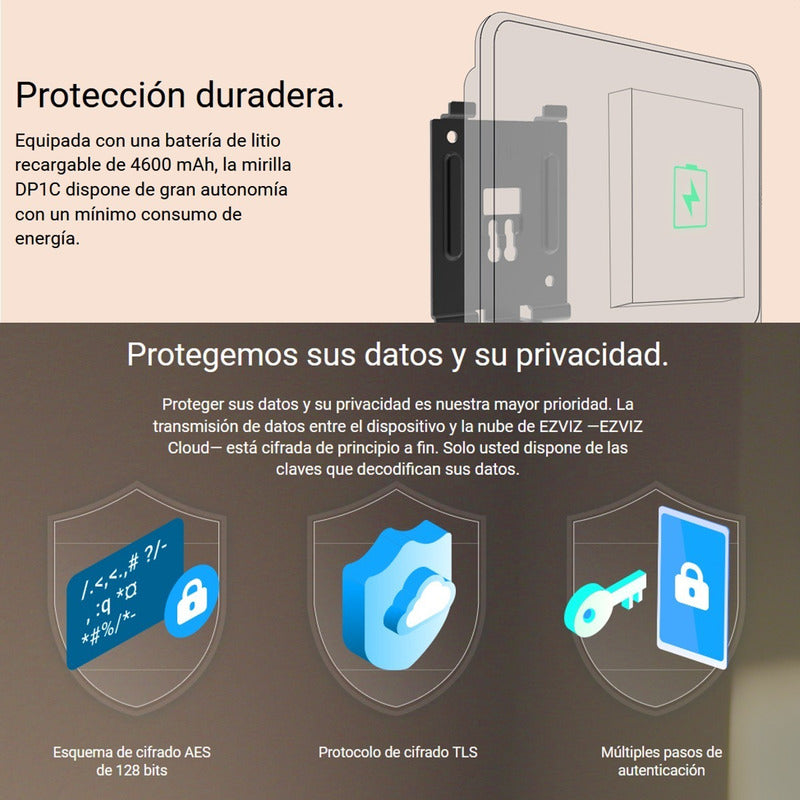 Videoportero Cámara Wifi Inteligente Alarma Audio Ezviz Dp1c