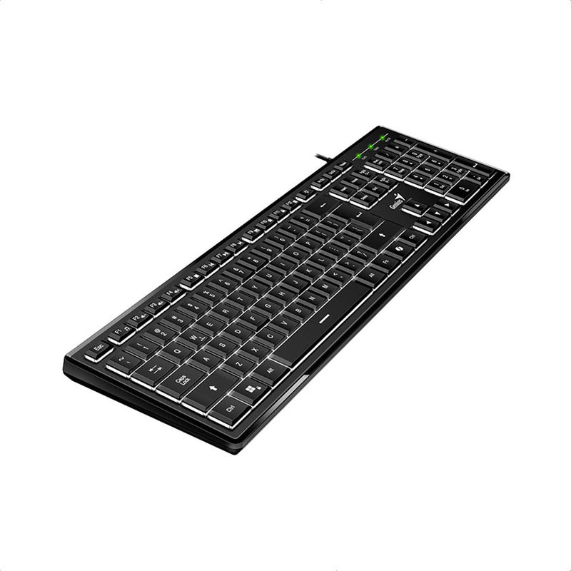 Teclado Delgado Y Retroiluminado Genius Slimstar 820 / 12 Fn Negro Español España