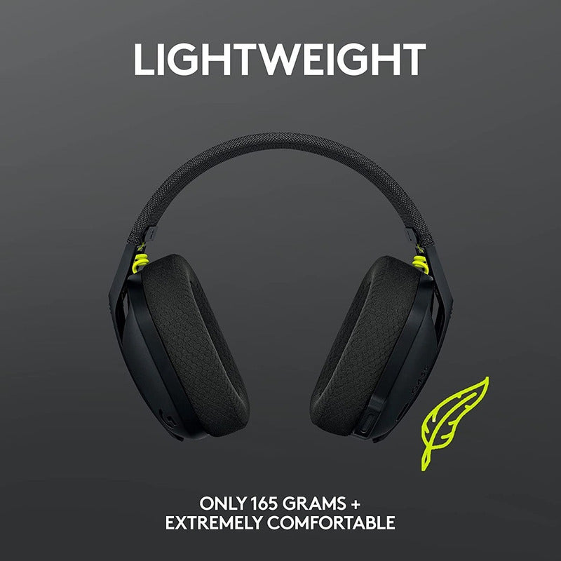 Diadema Gamer Inalámbrica + Bt, Logitech G435, Pc Ps4, Negra Negro/amarillo Fluorescente