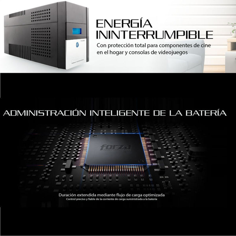 Ups Interactiva Forza Fx-2200lcd 2200va/1200w 8 Tomas ±81min Negro