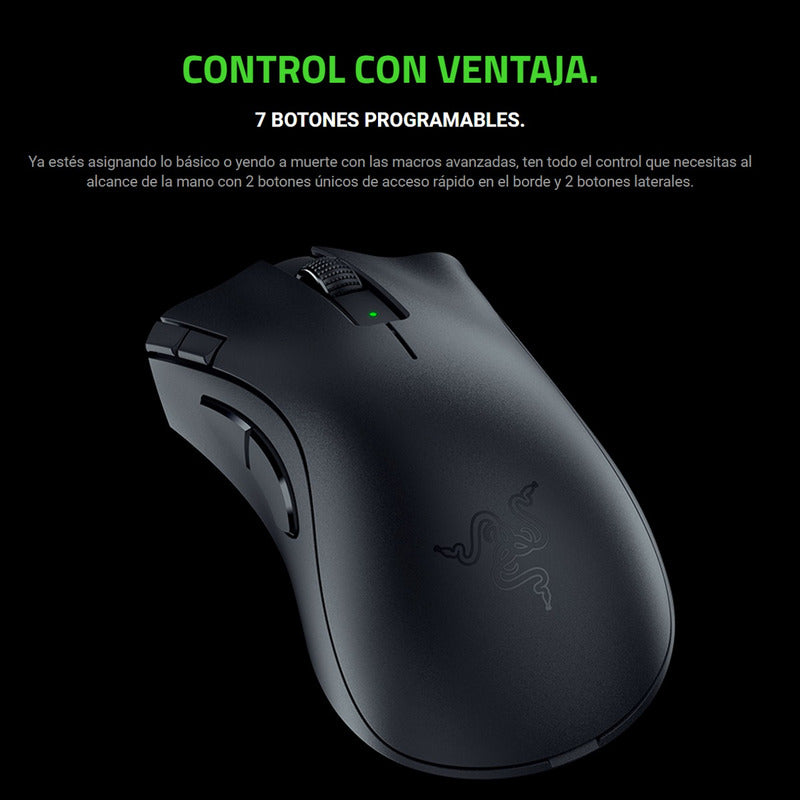 Razer Deathadder V2 X, Mouse Gamer Inalámbrico Hyperspeed