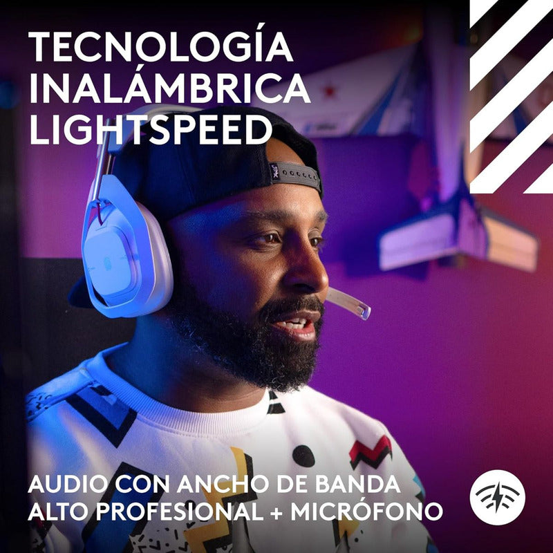 Diadema Gamer Logitech Astro A50 Gen5 Lightspeed + Base, Wht
