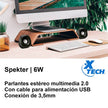 Parlantes Usb Estéreo Multimedia 2.0 Xtech Spekter Xts-115bl