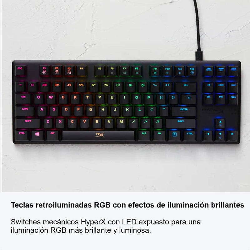Teclado Gamer Mecánico Hyperx Alloy Origins Core Rgb / Red