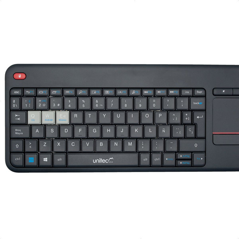 Teclado Inalámbrico Multidispositivo Touchpad Unitec W001
