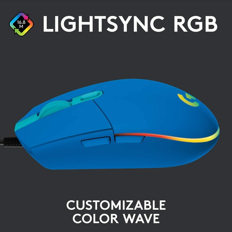 Mouse Gamer Logitech G203 Lightsync Rgb / 8000dpi - Azul