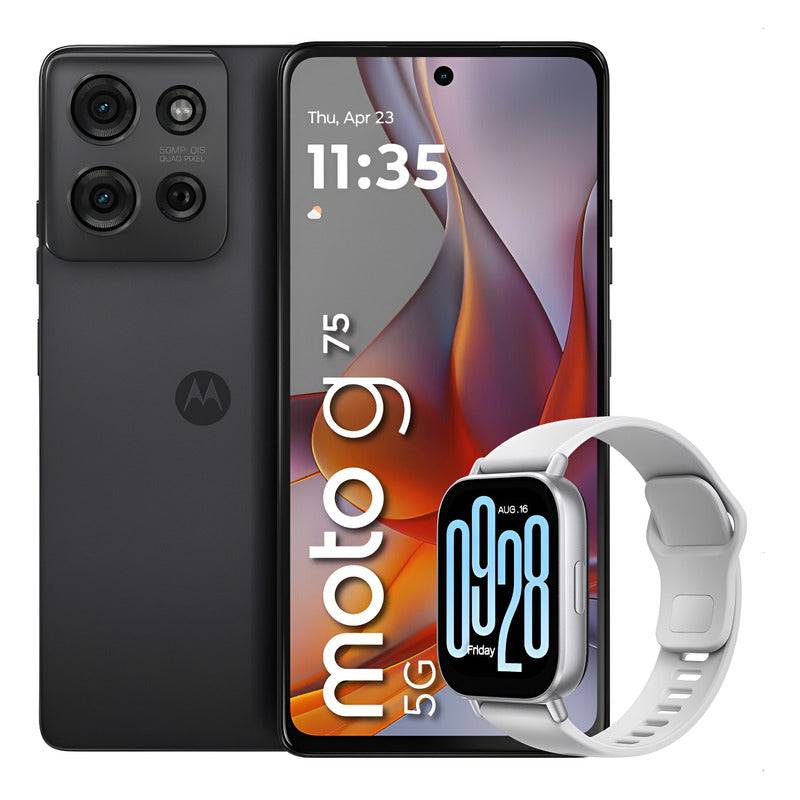 Celular Motorola Moto G75 5g 256gb/8gb Gris + Watch 5 Active