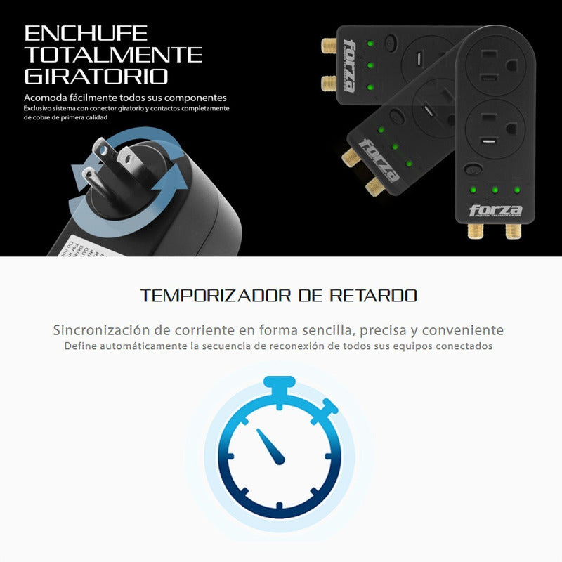 Protector De Voltaje 110/120v Forza Fvp-0200v Zion 2k30