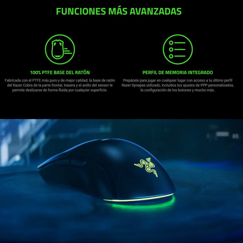 Mouse Gamer Razer Cobra, Chroma Rgb, 8500dpi, 58g, 6 Botones Negro