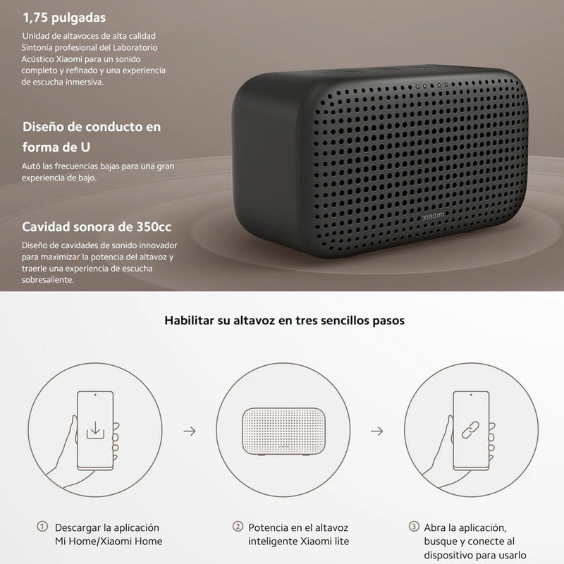 Parlante Inteligente Bluetooth Xiaomi Smart Speaker Lite Wi-Fi Alexa Built-in AirPlay 2 Hub Smart Home