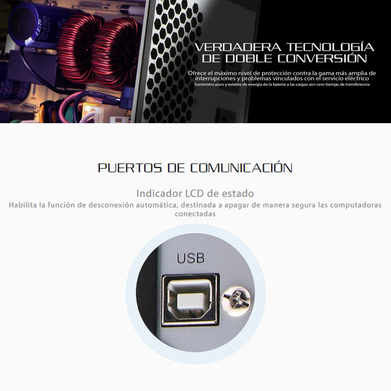 Ups Online 2kva Forza Eos Fdc-2000t, 2000va/1800w 1pc±128min Negro