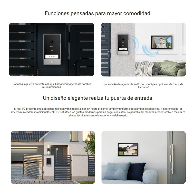 Video Portero Digital Inteligente 3mp Wifi, Ezviz Hp7