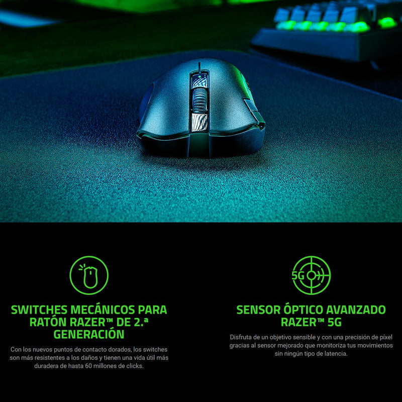 Razer Deathadder V2 X, Mouse Gamer Inalámbrico Hyperspeed
