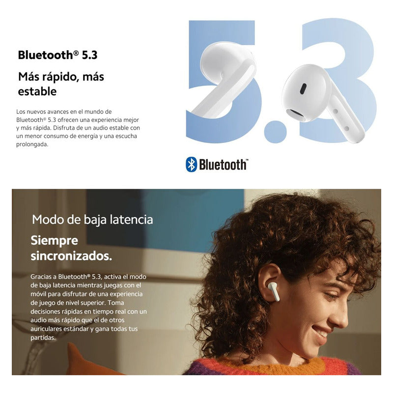 Xiaomi Redmi Buds 4 Lite, Audífonos Táctil / Bluetooth 5.3 Negro