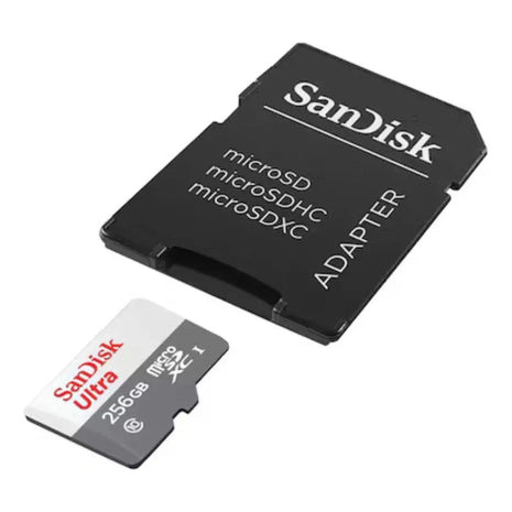 Memoria Micro SD 256GB SanDisk Ultra 100MB/s Clase 10 UHS-I Full HD Android + Adaptador SD
