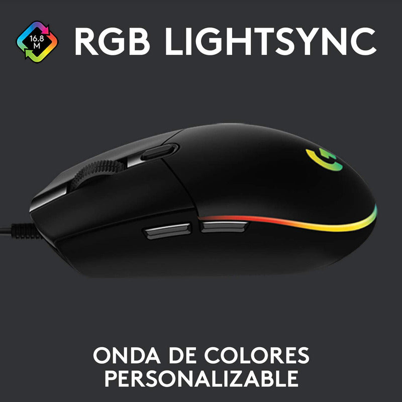 Combo Gamer Teclado Logitech G213 + Mouse G203 + Diadema G335