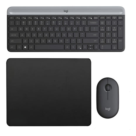Combo Inalámbrico Logitech Mk470 + Pad Mouse Small (25x21cm)