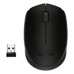 Mouse Inalámbrico Logitech M170 Receptor USB 2.4GHz Batería 12 Meses Diseño Portátil Ambidiestro - Negro