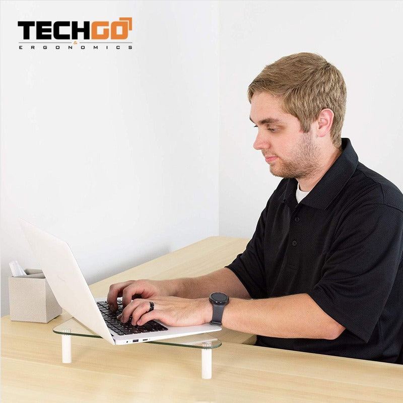 Base Mesa De 2 Niveles: Portátil, Pc, Monitor, Techgo Bma-12