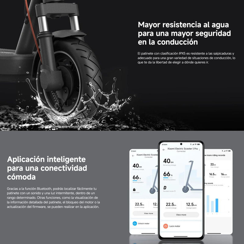 Xiaomi Electric Scooter 5 Pro, Monopatín Eléctrico 60km 400w