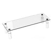Soporte Elevador Monitor Vidrio Templado Techgo Bma-11 Base Ajustable Ergonomica Mesa Pc Laptop 2 Niveles