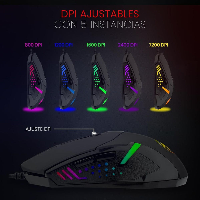 Combo Gamer Redragon Teclado K503a Rgb Esp + Mouse M601 Rgb