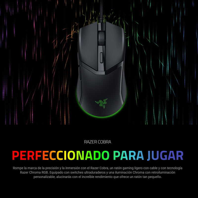 Mouse Gamer Razer Cobra, Chroma Rgb, 8500dpi, 58g, 6 Botones Negro
