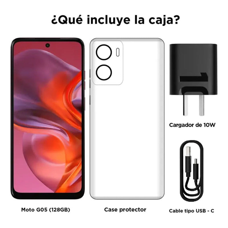 Celular Motorola Moto G05 Dual Sim, 128gb/4gb, 6.7'', Rojo