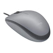 Mouse Óptico Logitech M110 Silent con Clics 90% más Silenciosos Cable USB Diseño Ambidiestro - Gris