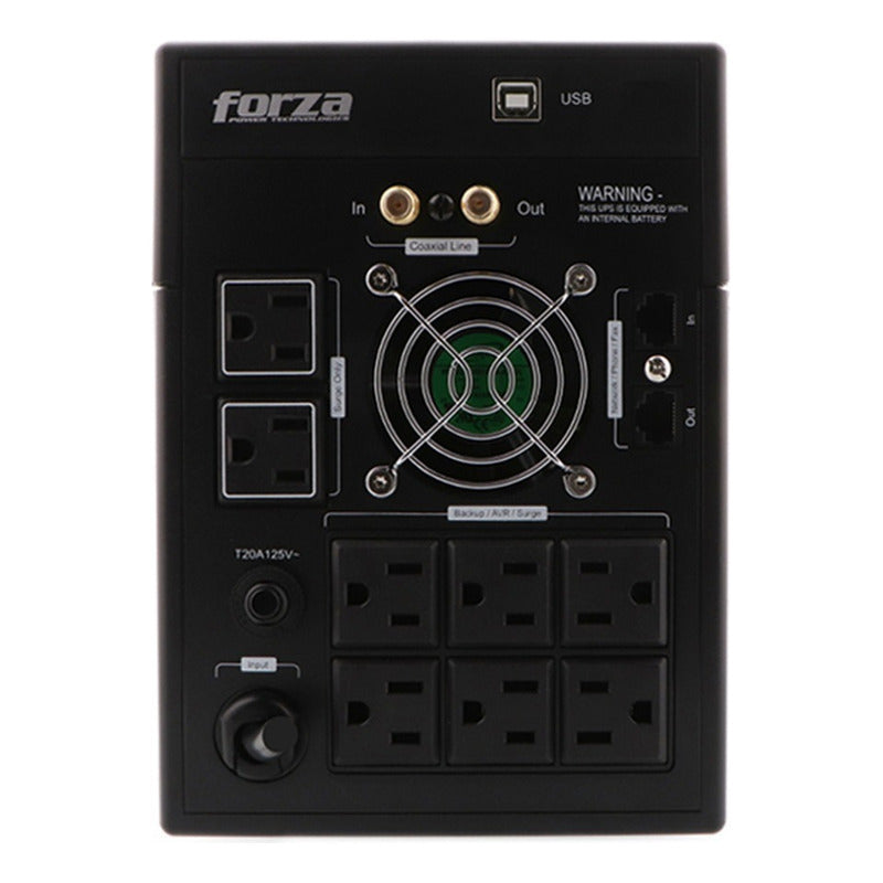 Ups Interactiva Forza Fx-1500lcd, 1500va/840w 8 Tomas