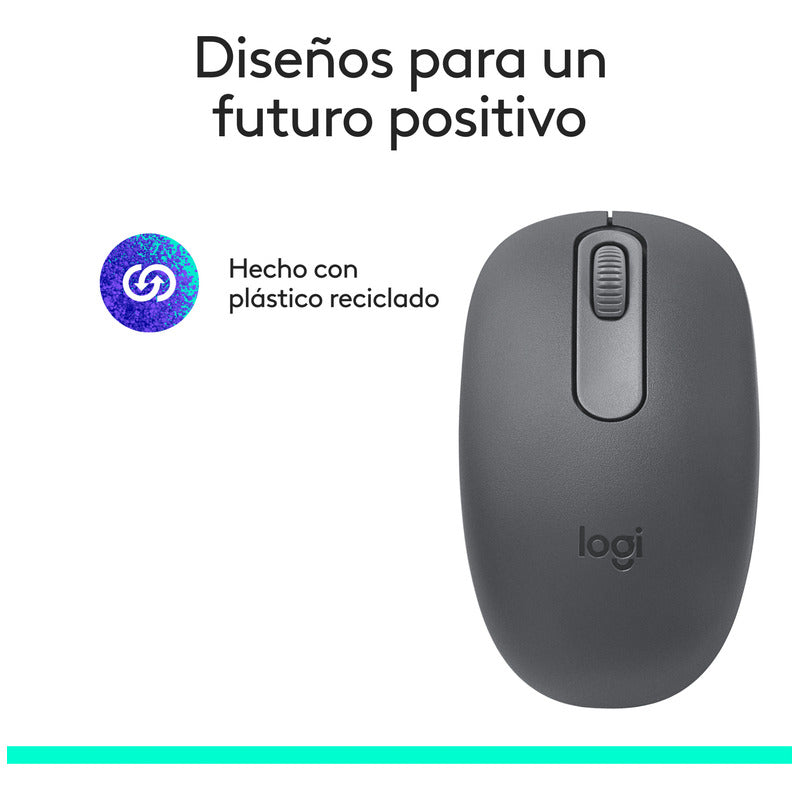 Mouse Bluetooth Inalámbrico Logitech M196, Grafito