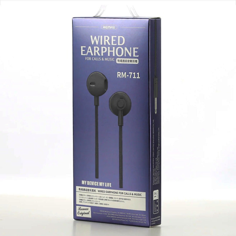 Auriculares/ Manos Libres Con Micrófono, Remax Rm-711, Negro