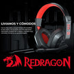 Diadema Gamer Redragon H120 Ares, Micrófono / Plug 3.5mm Negro/rojo